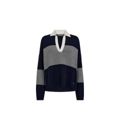 Wylie Tani Bold Stripe Knit - Maritime Blue