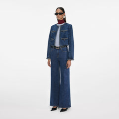 Denim Braided Jacket - Blue