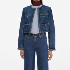 Denim Braided Jacket - Blue