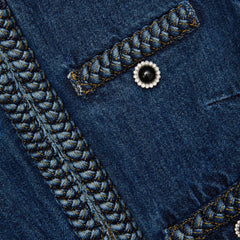 Denim Braided Jacket - Blue
