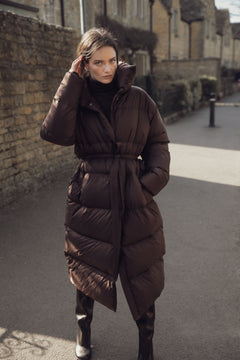Dakota Down Coat - Dark Brown