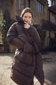 Dakota Down Coat - Dark Brown