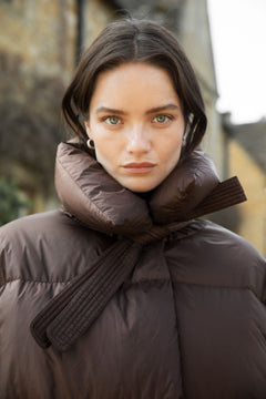 Dakota Down Coat - Dark Brown