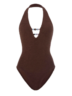 Adriana Beaded Swim - Metallic Chocolate