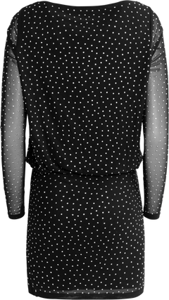 Colette Crystal Dress - Black Silver