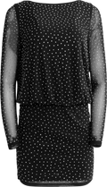 Colette Crystal Dress - Black Silver