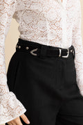 Coralie Leather Belt - Black