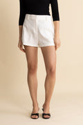 Zoe Linen Shorts - White