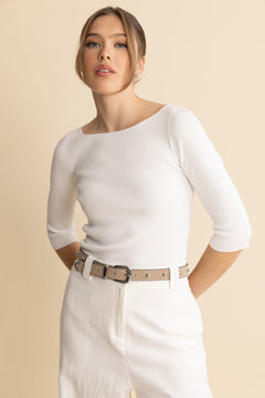 Veronique Suede Belt - Sand