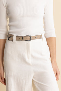 Veronique Suede Belt - Sand