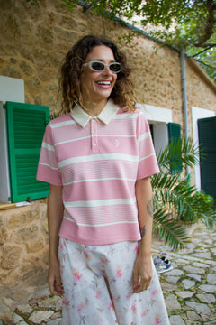 Alanis Blouse - Creamy Blush Stripe