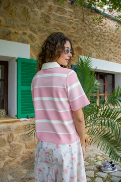 Alanis Blouse - Creamy Blush Stripe