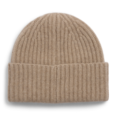 Alba Cashmere Beanie - Dark Beige