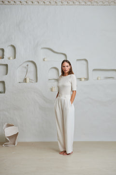 Alba Lyocell Rib - Ecru