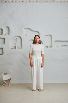 Alba Lyocell Rib - Ecru