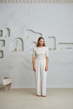 Alba Lyocell Rib - Ecru