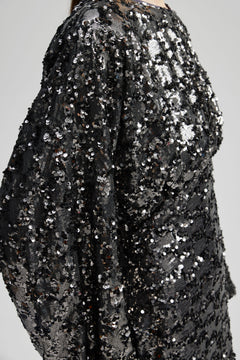 Alexandra Baloon Sleeve Sequin Mini Dress - Smoke