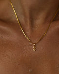 Bone Letter Necklace - Gold