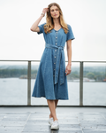 Firenze Dress - Lht Blue Denim