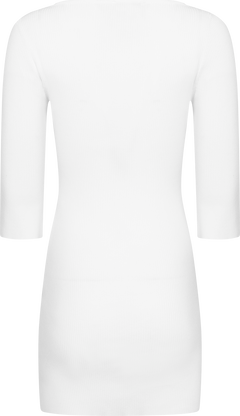 Anni Knit Sleeve Mini Dress - Off White