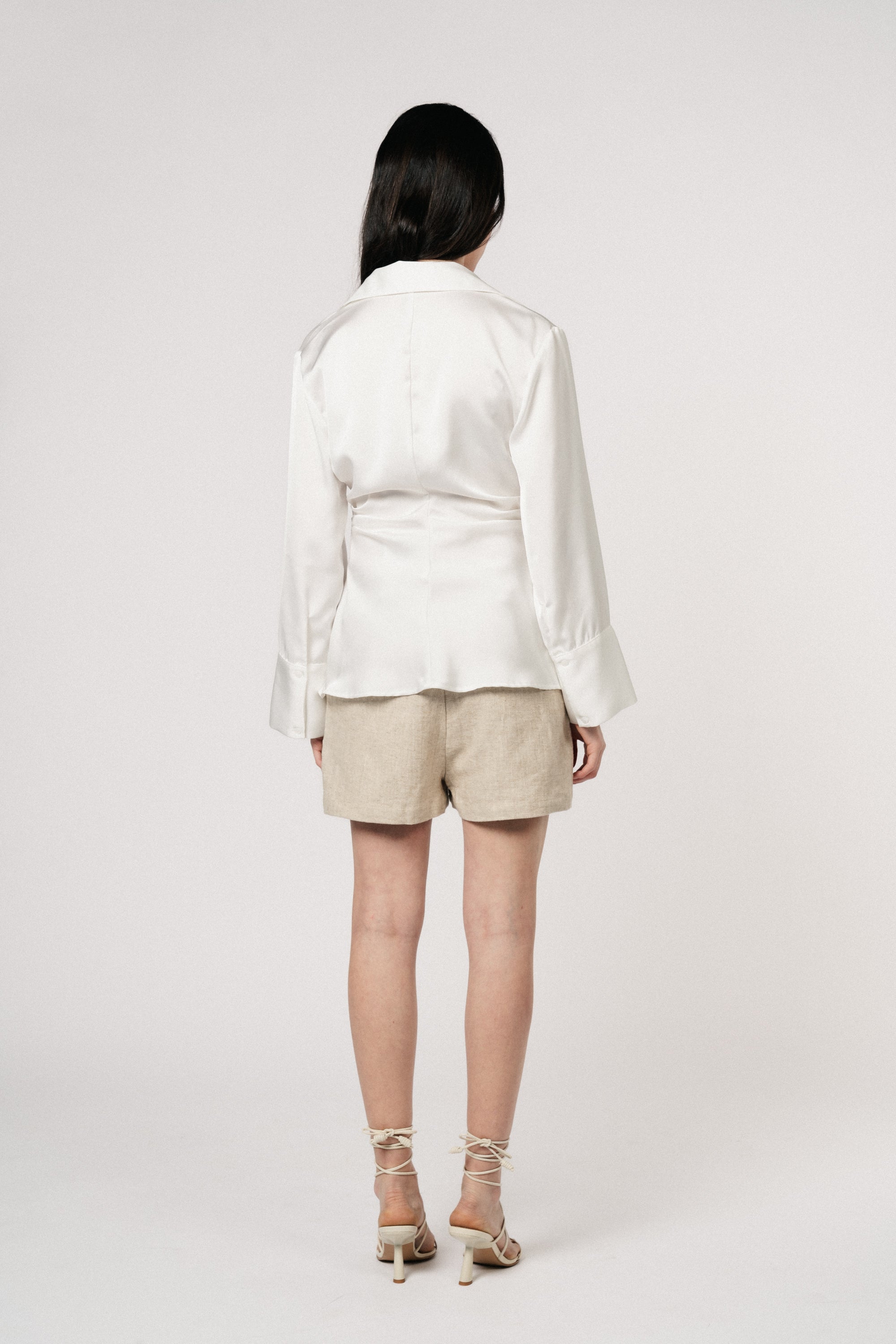 Lola Satin Shirt - Off White