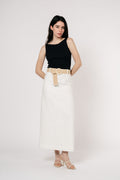 Manon Linen Maxi Skirt - White