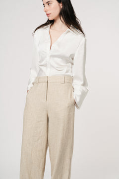 Lola Satin Shirt - Off White