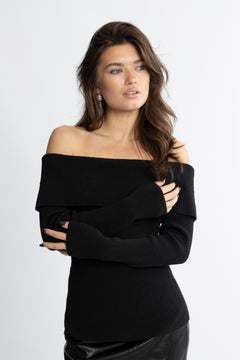 Iris Knit Top - Black