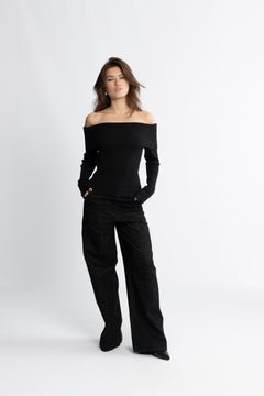Iris Knit Top - Black