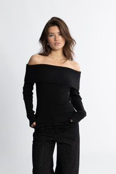 Iris Knit Top - Black