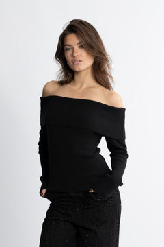 Iris Knit Top - Black