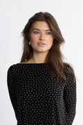 Colette Crystal Dress - Black Silver