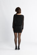Colette Crystal Dress - Black Silver