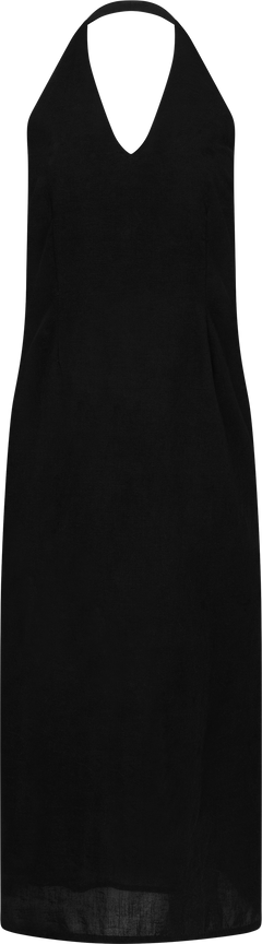 Anouk Woven Halterneck Dress - Black