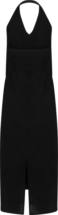 Anouk Woven Halterneck Dress - Black