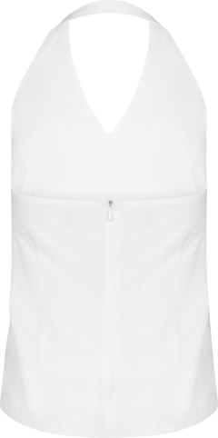 Anouk Woven Halterneck Top - Off White