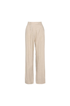 Ava Trouser Linen - Light Sand Melange
