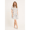 Grete S/S Dress - White/Blue