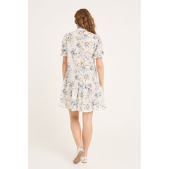 Grete S/S Dress - White/Blue