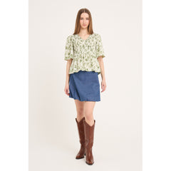 Jessica Blouse - Green/White