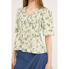 Jessica Blouse - Green/White
