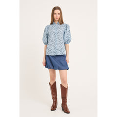 Tiffany Short Sleeve Shirt - Blue/Navy