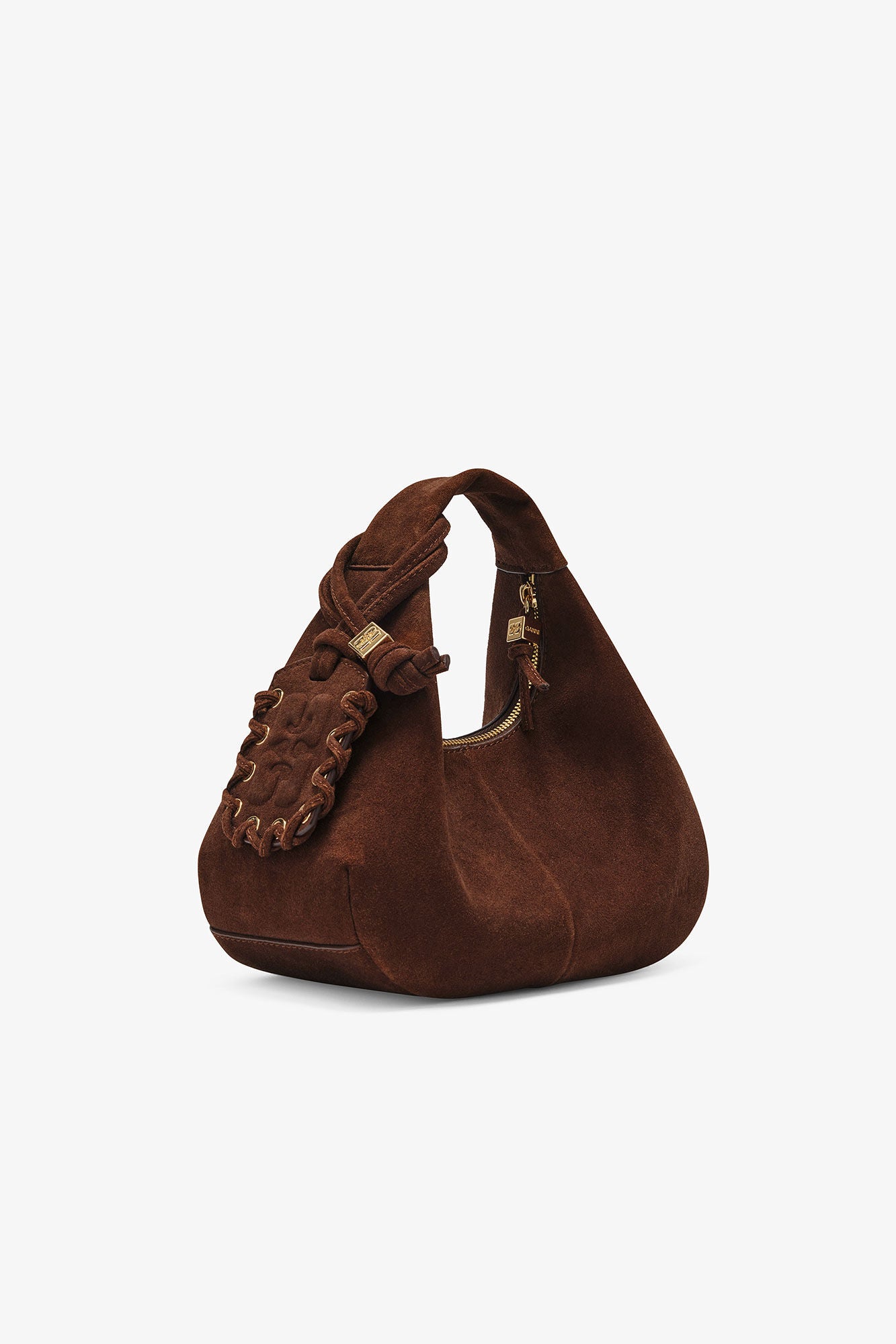 Hobo Mini Recycled Suede Pelinova - Chicory Coffee