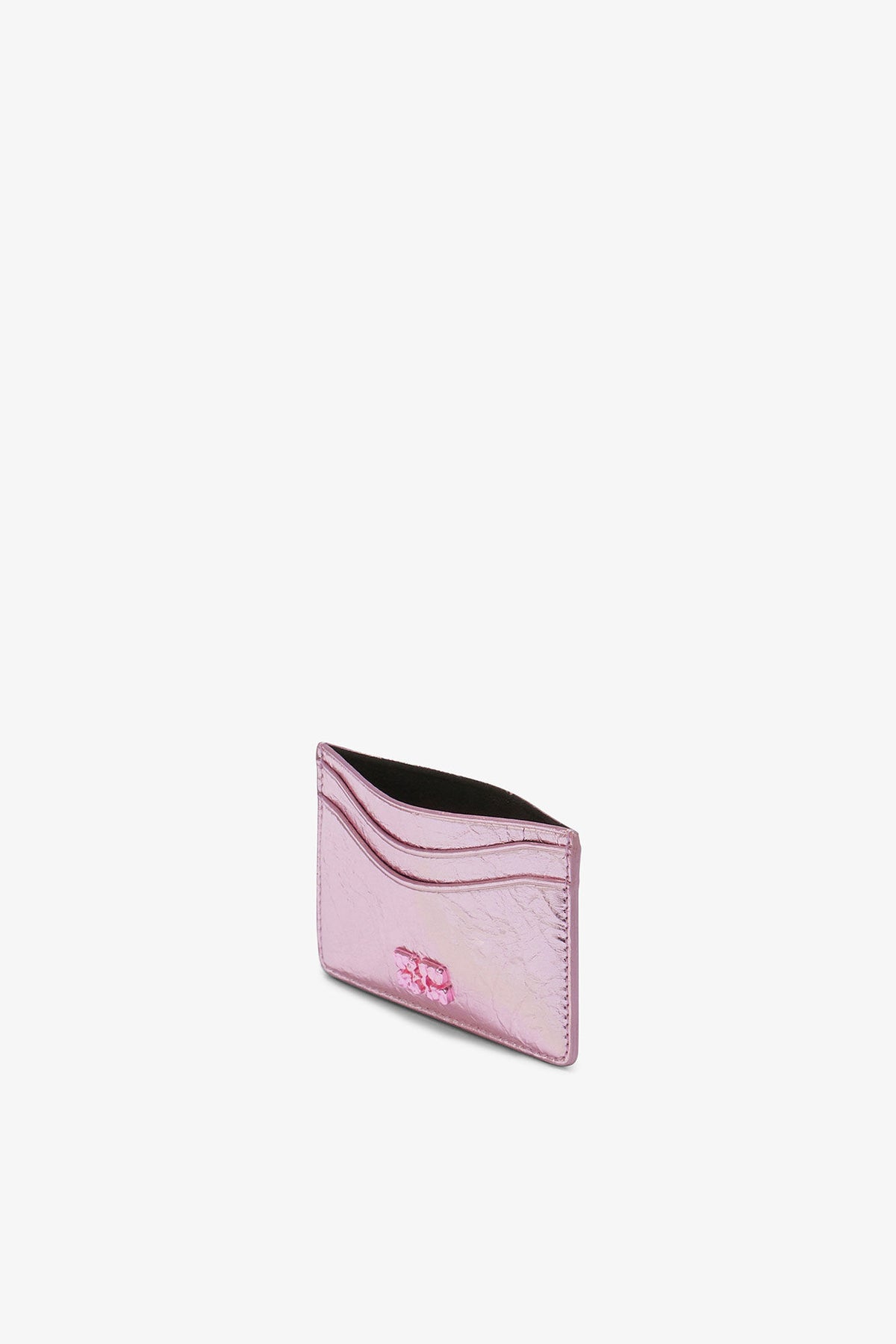 Card Holder Crushed - Silver Pink
