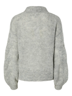 Yasluris Ls Wool Blend Knit Pullover New - Light Grey Melange