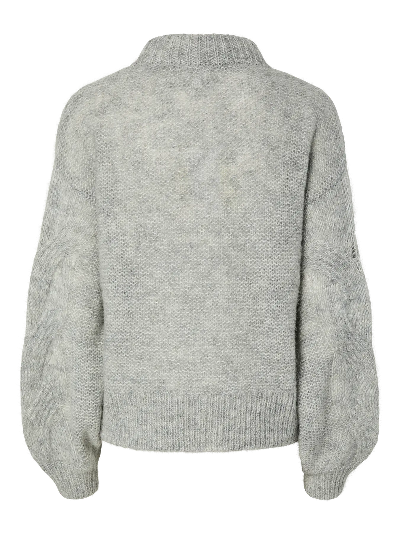 Yasluris Ls Wool Blend Knit Pullover New - Light Grey Melange