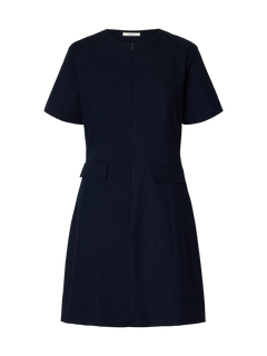 Tora Slim Ss Short Dress B - Dark Sapphire
