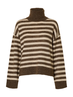 Lulu Ls Knit Roll Neck - Dachshund Birch