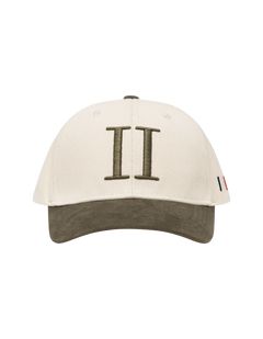 Baseball Cap Suede II - Ivory/Olive Night