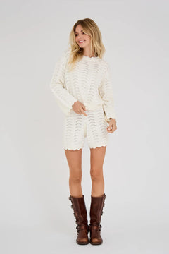 Beana Knit Blouse - Off White